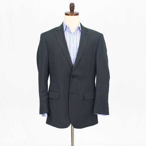 Jos. A. Bank 42L 36x31 Gray Full Suit 2-Button Solid R574 - Picture 6 of 15